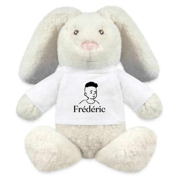 Peluche lapin personnalisée au prénom Frédéric