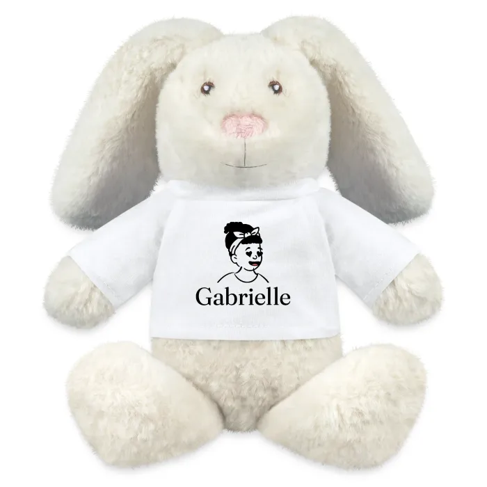 Peluche lapin personnalisée au prénom Gabrielle