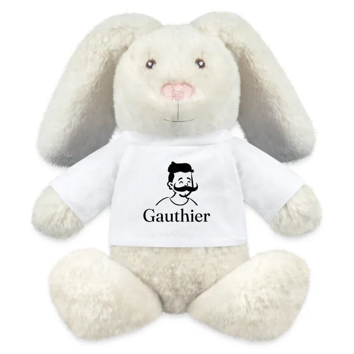 Peluche lapin personnalisée au prénom Gauthier