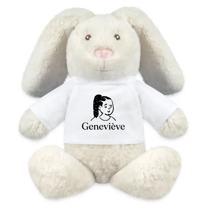 Peluche lapin personnalisée au prénom Geneviève