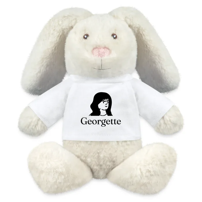 Peluche lapin personnalisée au prénom Georgette
