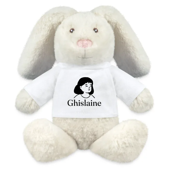 Peluche lapin personnalisée au prénom Ghislaine