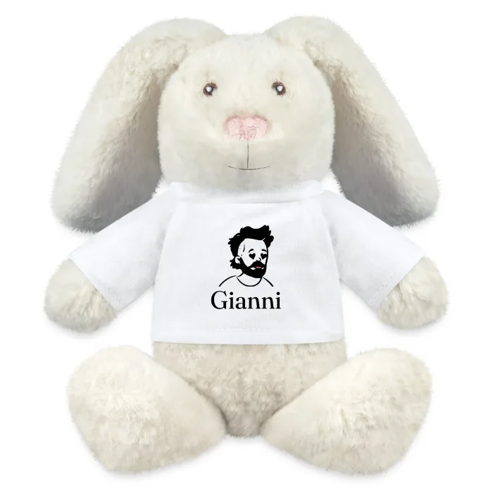 Peluche lapin personnalisée au prénom Gianni