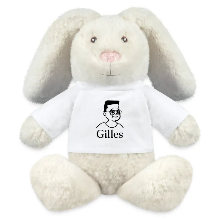 Peluche lapin personnalisée au prénom Gilles