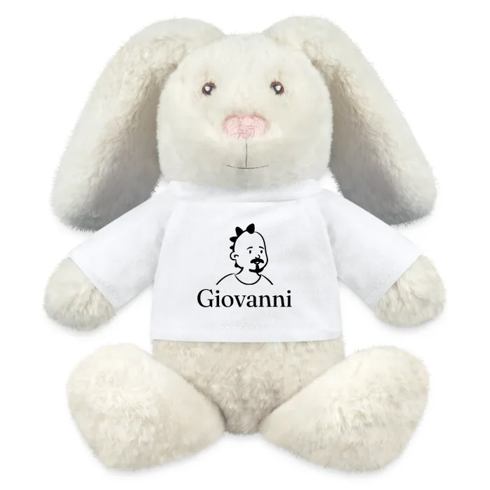 Peluche lapin personnalisée au prénom Giovanni