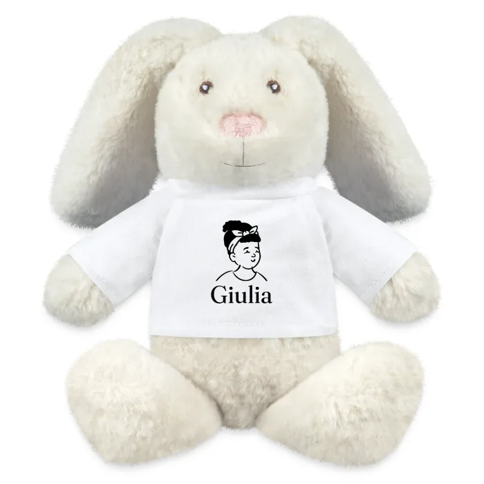 Peluche lapin personnalisée au prénom Giulia