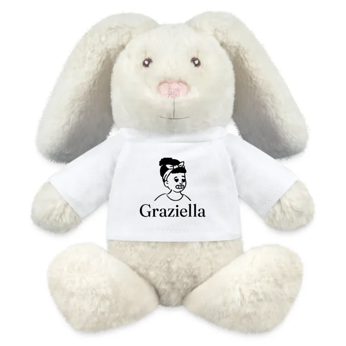 Peluche lapin personnalisée au prénom Graziella
