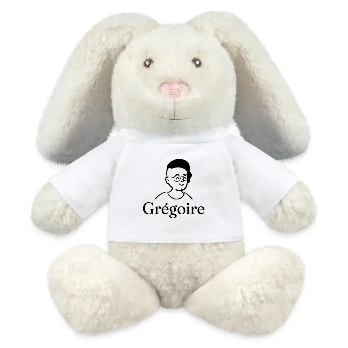 Peluche lapin personnalisée au prénom Grégoire