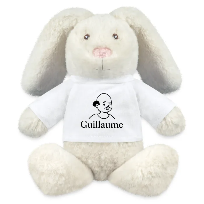 Peluche lapin personnalisée au prénom Guillaume