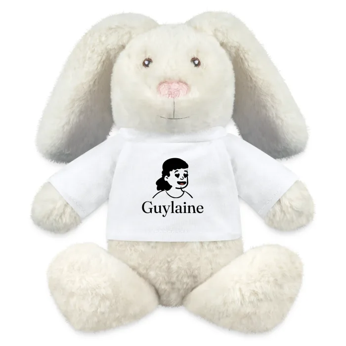 Peluche lapin personnalisée au prénom Guylaine