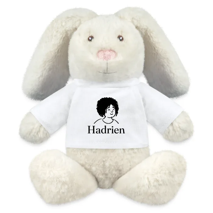Peluche lapin personnalisée au prénom Hadrien
