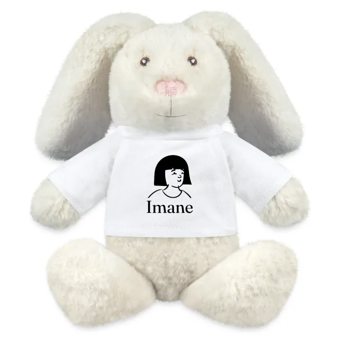 Peluche lapin personnalisée au prénom Imane