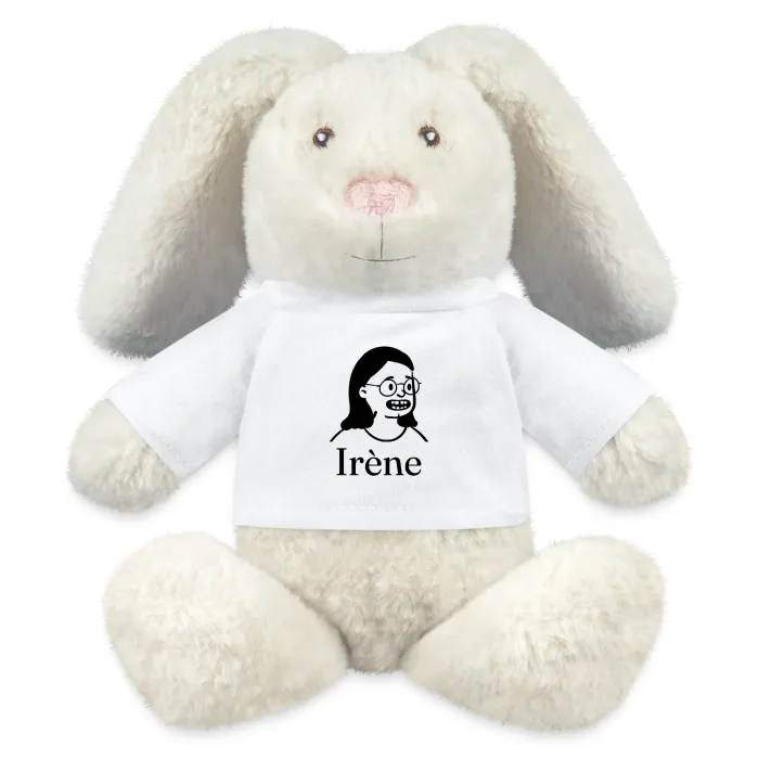 Peluche lapin personnalisée au prénom Irène