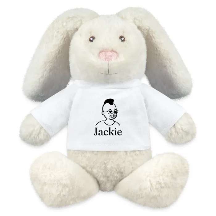 Peluche lapin personnalisée au prénom Jackie