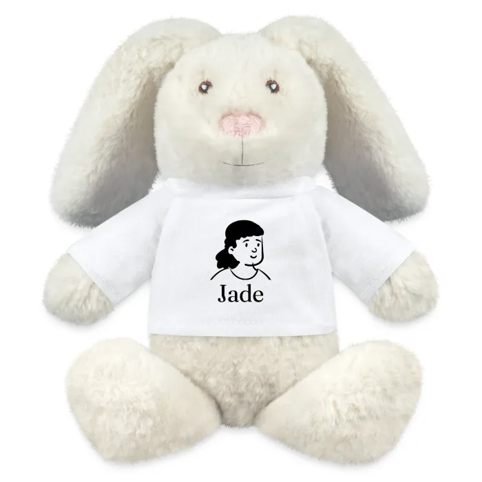 Peluche lapin personnalisée au prénom Jade