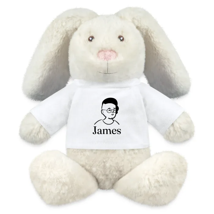 Peluche lapin personnalisée au prénom James