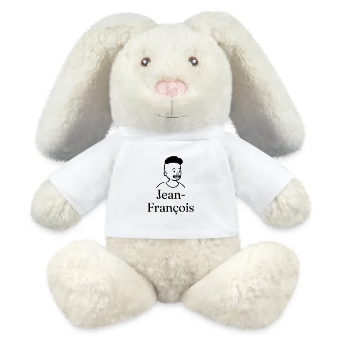 Peluche lapin personnalisée au prénom Jean-François