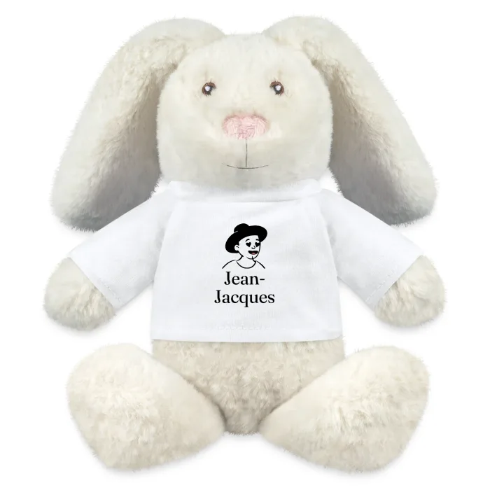 Peluche lapin personnalisée au prénom Jean-Jacques