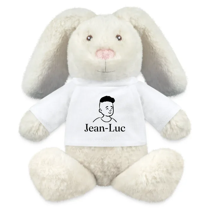 Peluche lapin personnalisée au prénom Jean-Luc