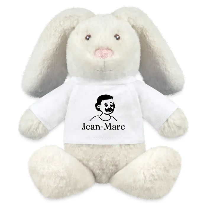 Peluche lapin personnalisée au prénom Jean-Marc
