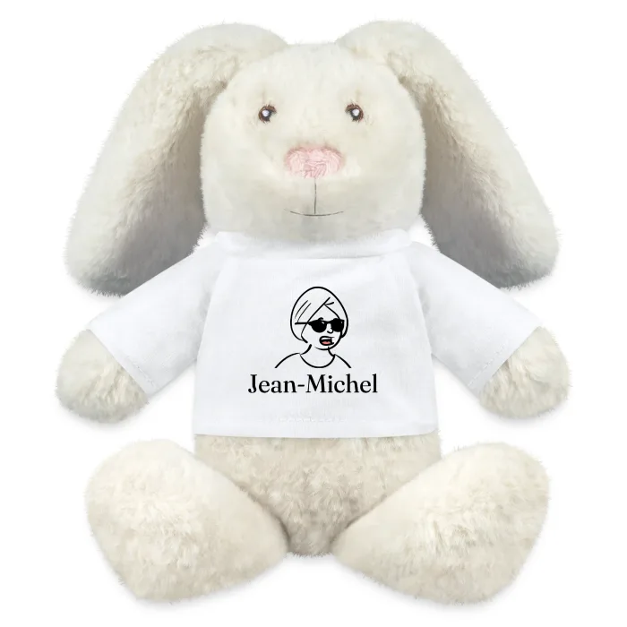 Peluche lapin personnalisée au prénom Jean-Michel