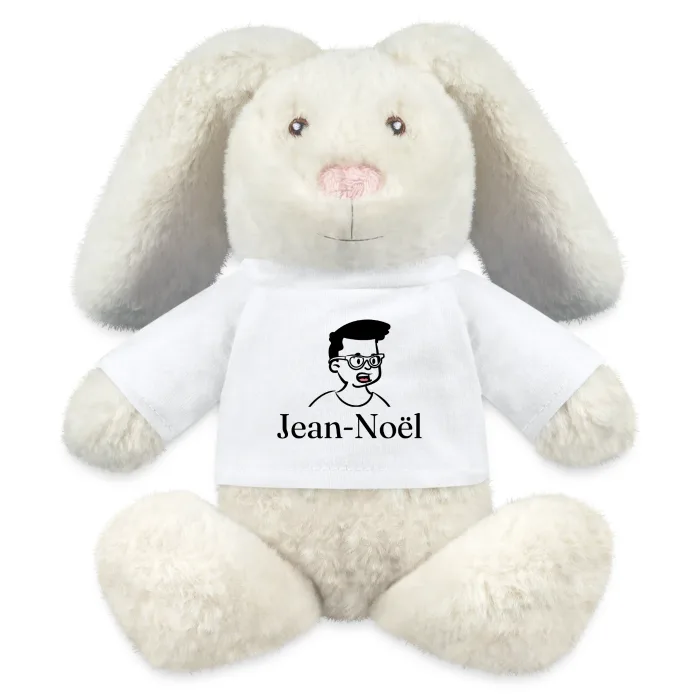 Peluche lapin personnalisée au prénom Jean-Noël