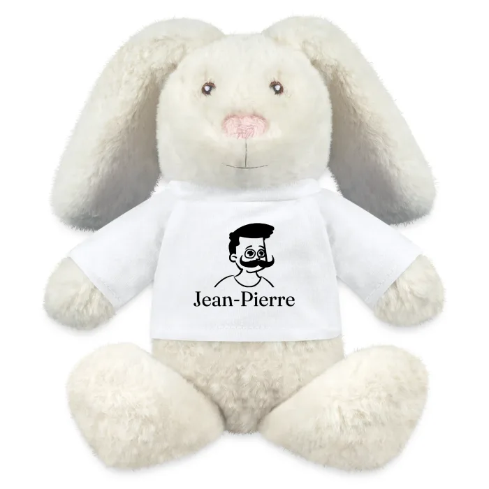Peluche lapin personnalisée au prénom Jean-Pierre