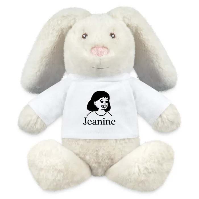 Peluche lapin personnalisée au prénom Jeanine