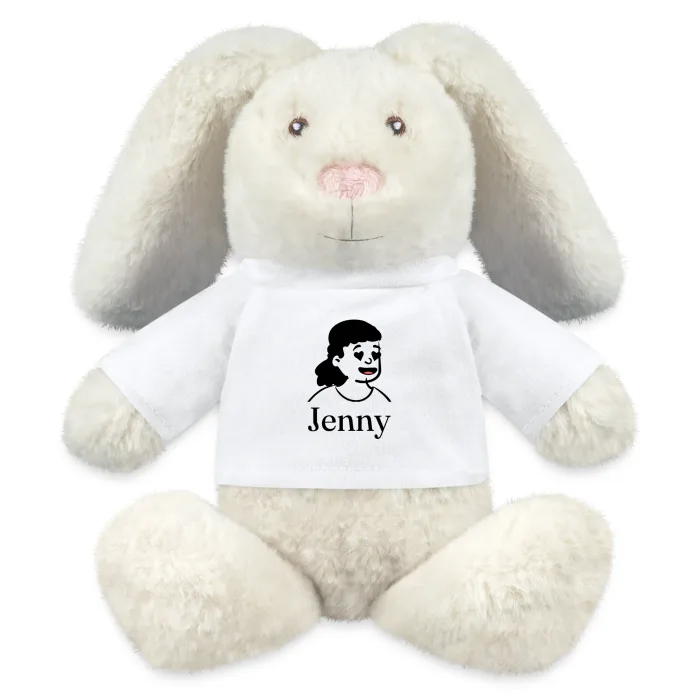 Peluche lapin personnalisée au prénom Jenny