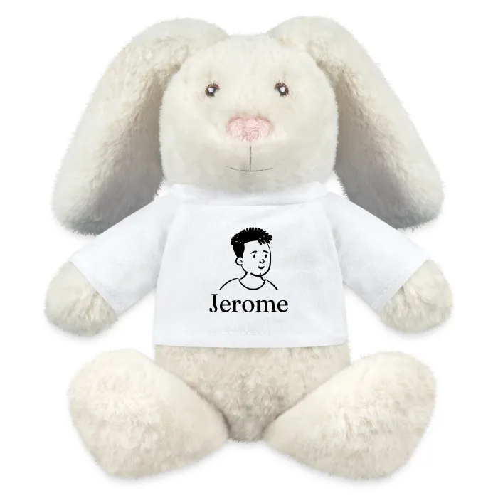 Peluche lapin personnalisée au prénom Jerome