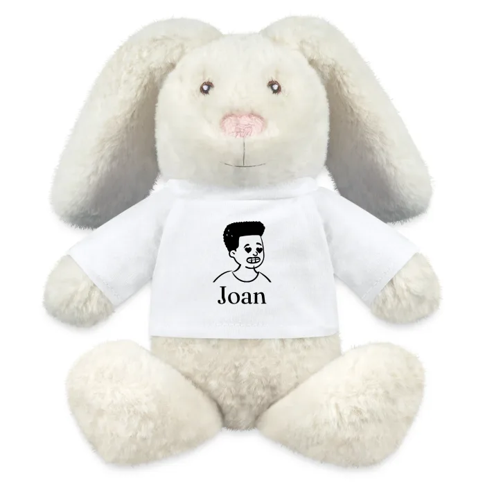 Peluche lapin personnalisée au prénom Joan