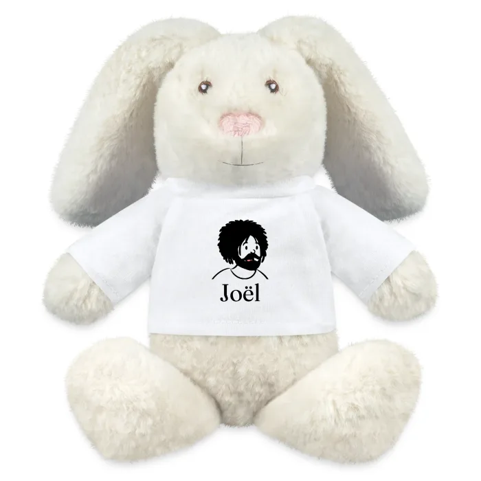 Peluche lapin personnalisée au prénom Joël