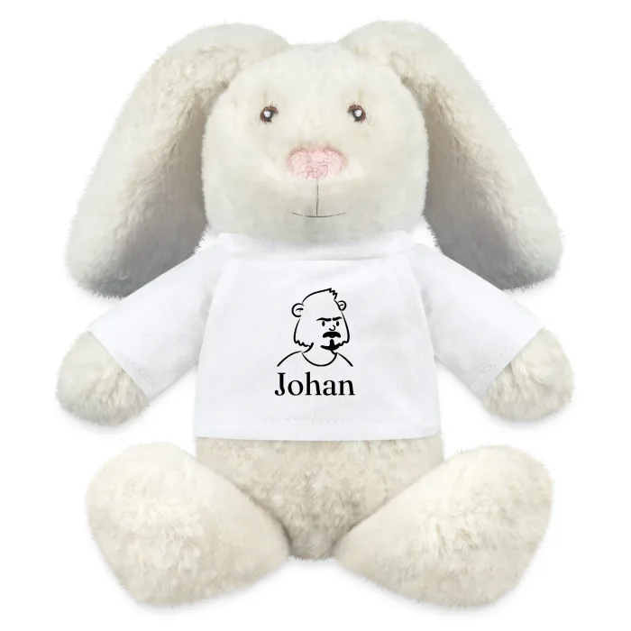Peluche lapin personnalisée au prénom Johan