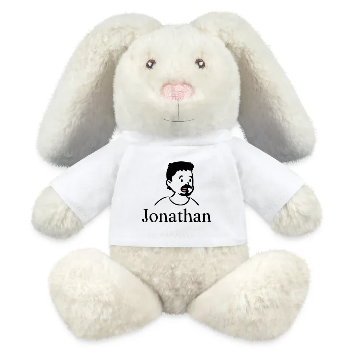 Peluche lapin personnalisée au prénom Jonathan