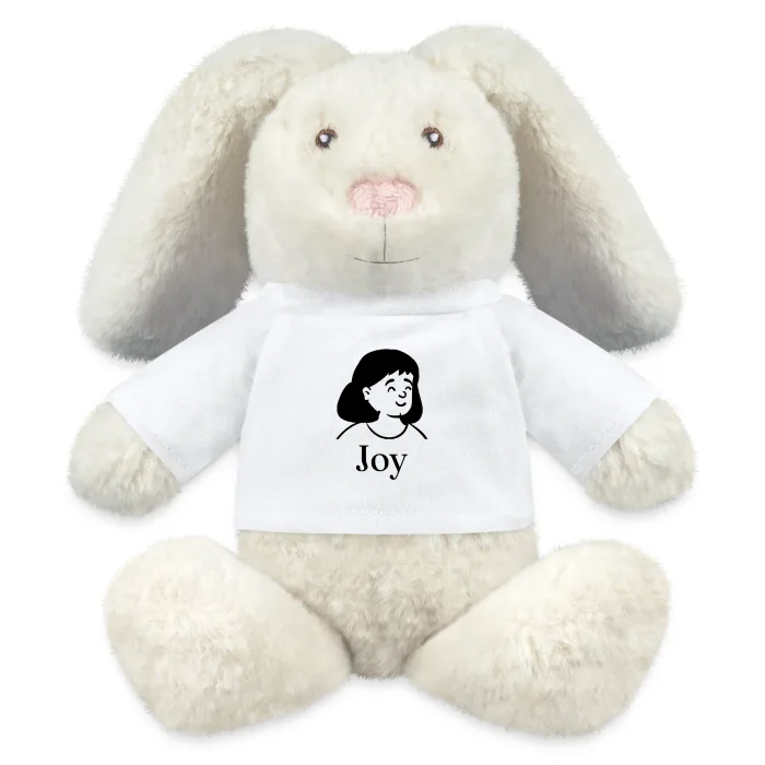 Peluche lapin personnalisée au prénom Joy