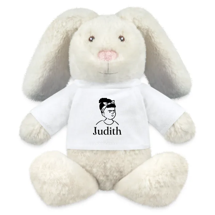Peluche lapin personnalisée au prénom Judith
