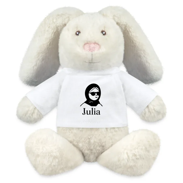 Peluche lapin personnalisée au prénom Julia