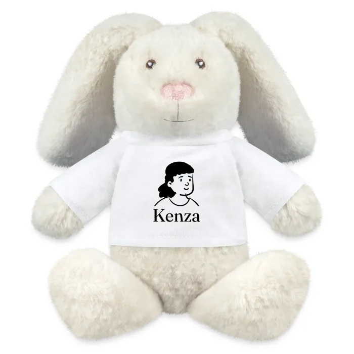 Peluche lapin personnalisée au prénom Kenza