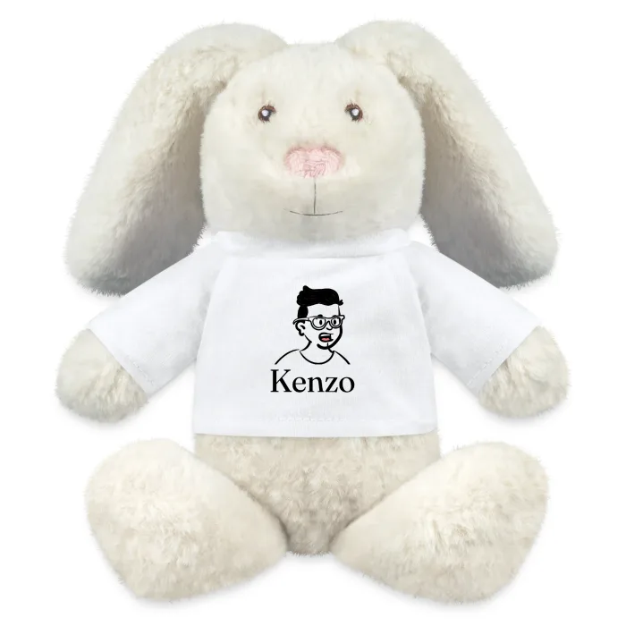 Peluche lapin personnalisée au prénom Kenzo