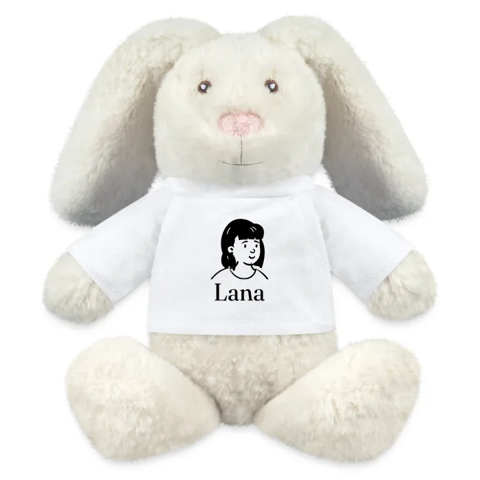 Peluche lapin personnalisée au prénom Lana
