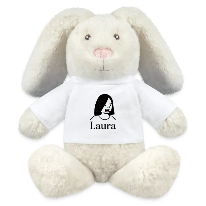 Peluche lapin personnalisée au prénom Laura