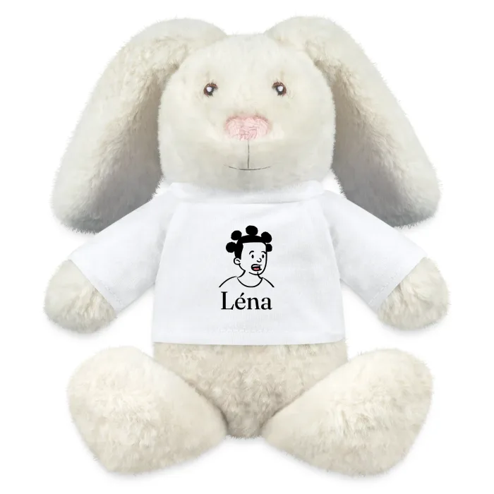 Peluche lapin personnalisée au prénom Léna