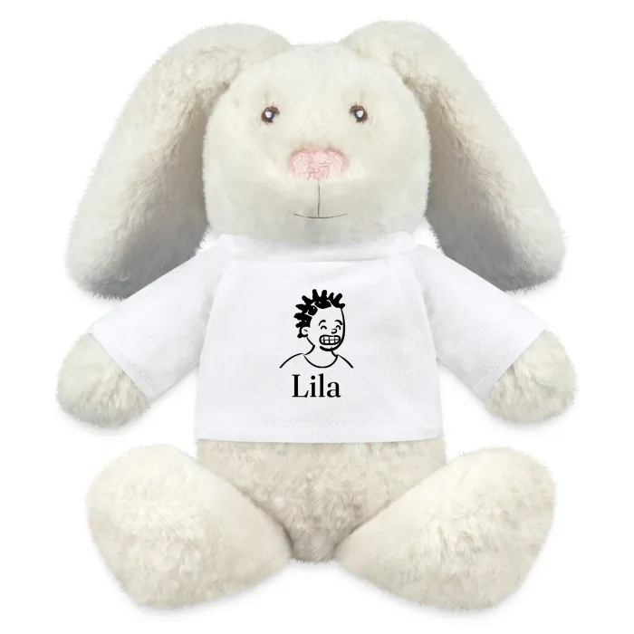 Peluche lapin personnalisée au prénom Lila