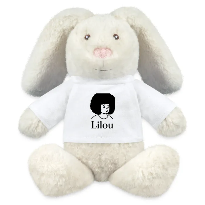 Peluche lapin personnalisée au prénom Lilou