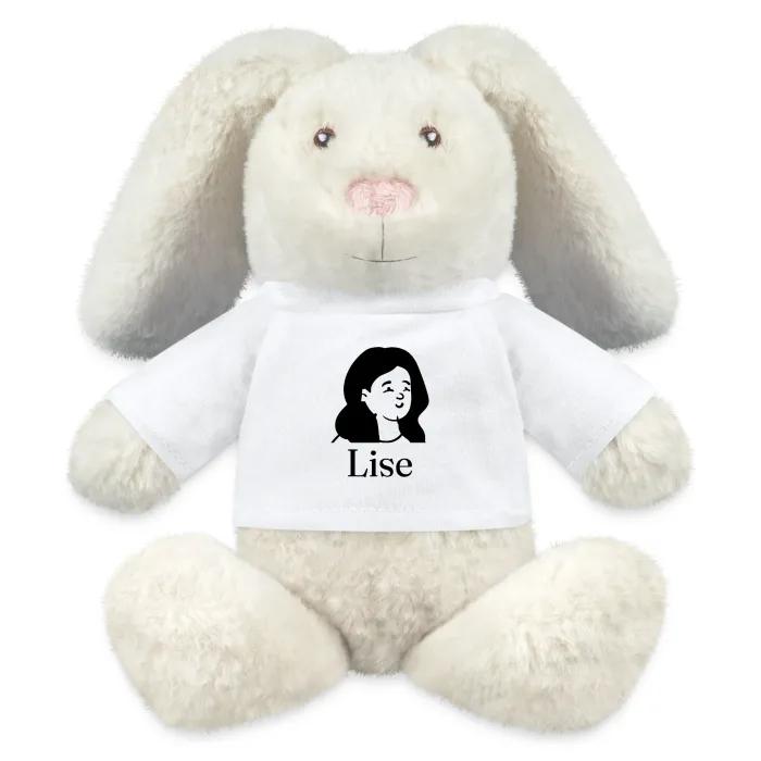 Peluche lapin personnalisée au prénom Lise