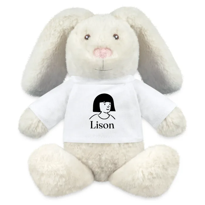 Peluche lapin personnalisée au prénom Lison
