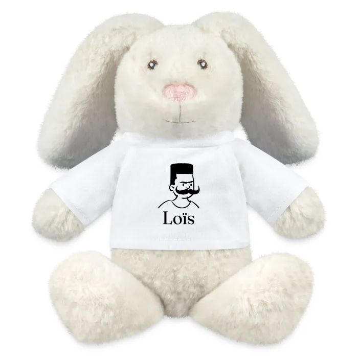 Peluche lapin personnalisée au prénom Loïs