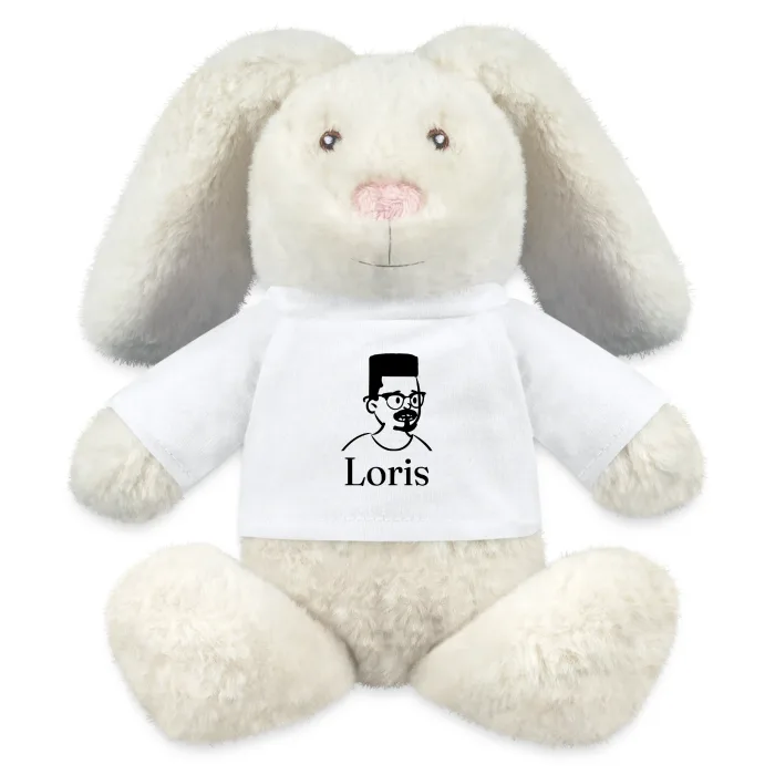 Peluche lapin personnalisée au prénom Loris