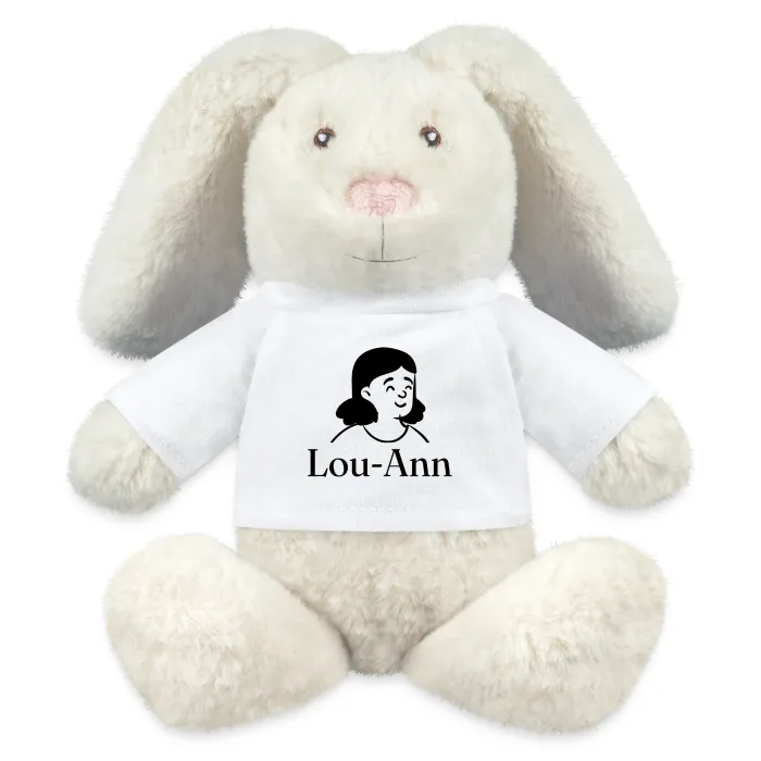 Peluche lapin personnalisée au prénom Lou-Ann