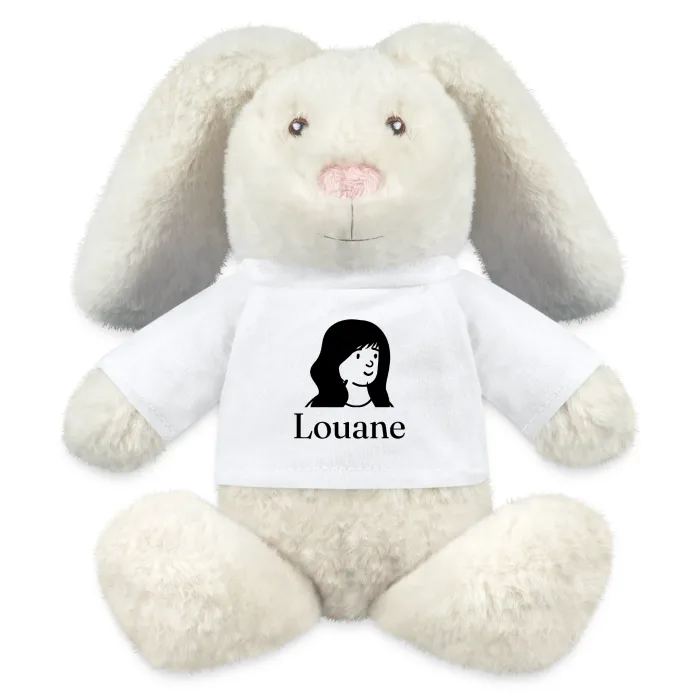 Peluche lapin personnalisée au prénom Louane